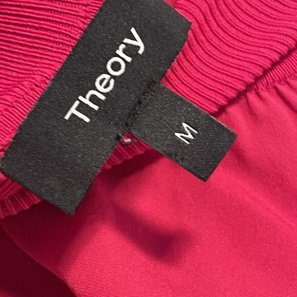 Women's Theory Mock Neck Silk Blouse - Picture 5 of 7